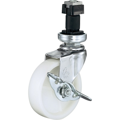 4151EN-N65铁锤 管插入旋转式尼龙车轮 65mm φ32用 制动器